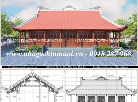 Công trình nhà gỗ 3 gian tại Trảng Dài, Biên Hòa