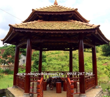 Nhà gỗ lục giác tại Đắc Lắc