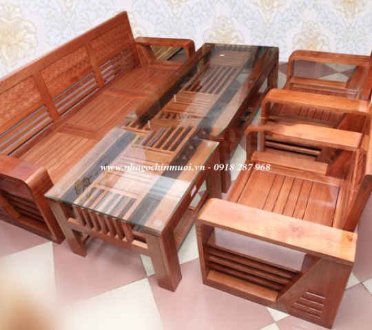 Bàn ghế gỗ sồi